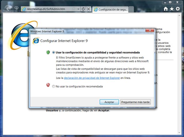 Configuracion Vista Compatibilidad Explorer 9